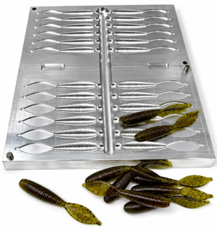 3.8" Stingray Grub 12 Cavity Mold