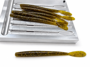 6" Paddle Tail Worm - 6 Cavity Aluminum Mold